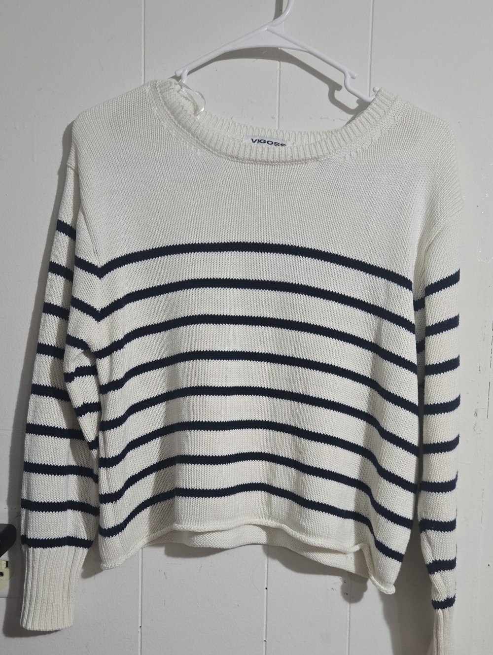 Vigoss Sweater with Navy Stripes
